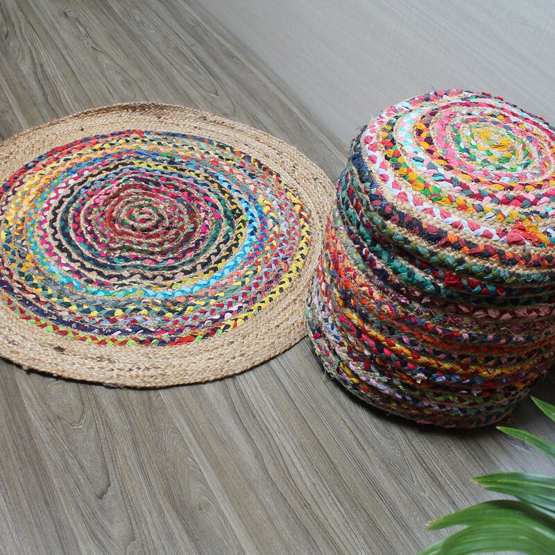 Jute Floral Rug - Etsy