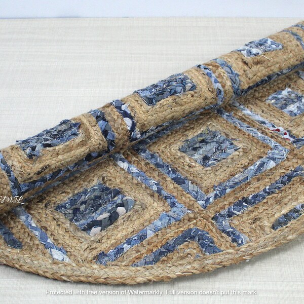 Recycled Denim Rug Etsy