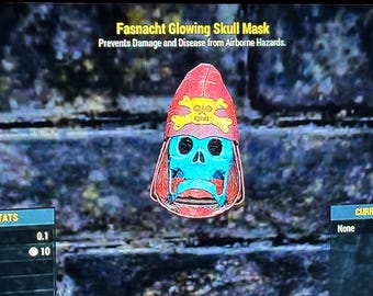 FASNACHT GLOWING Máscara de calavera • máscara fasnacht • fallout 76 • xbox • leer descripción