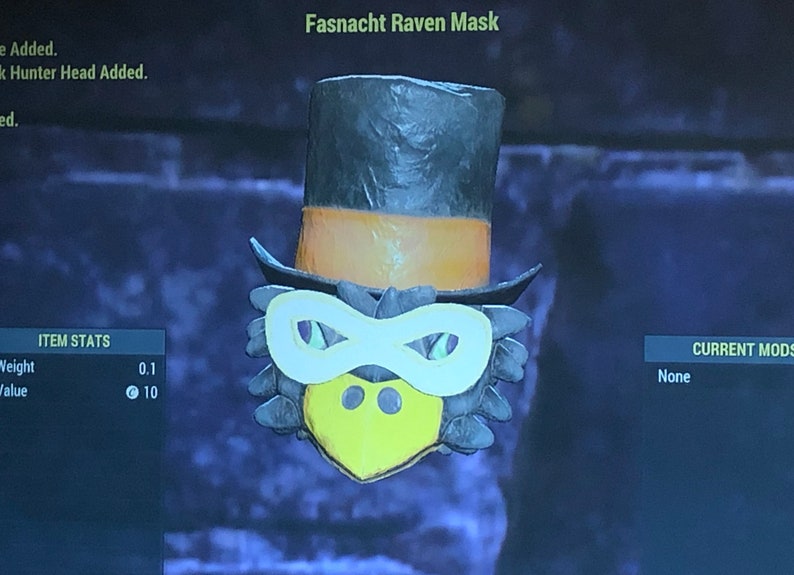 FASNACHT RAVEN MASK \u2022 fasnacht mask \u2022 fallout 76 \u2022 xbox \u2022 read description
