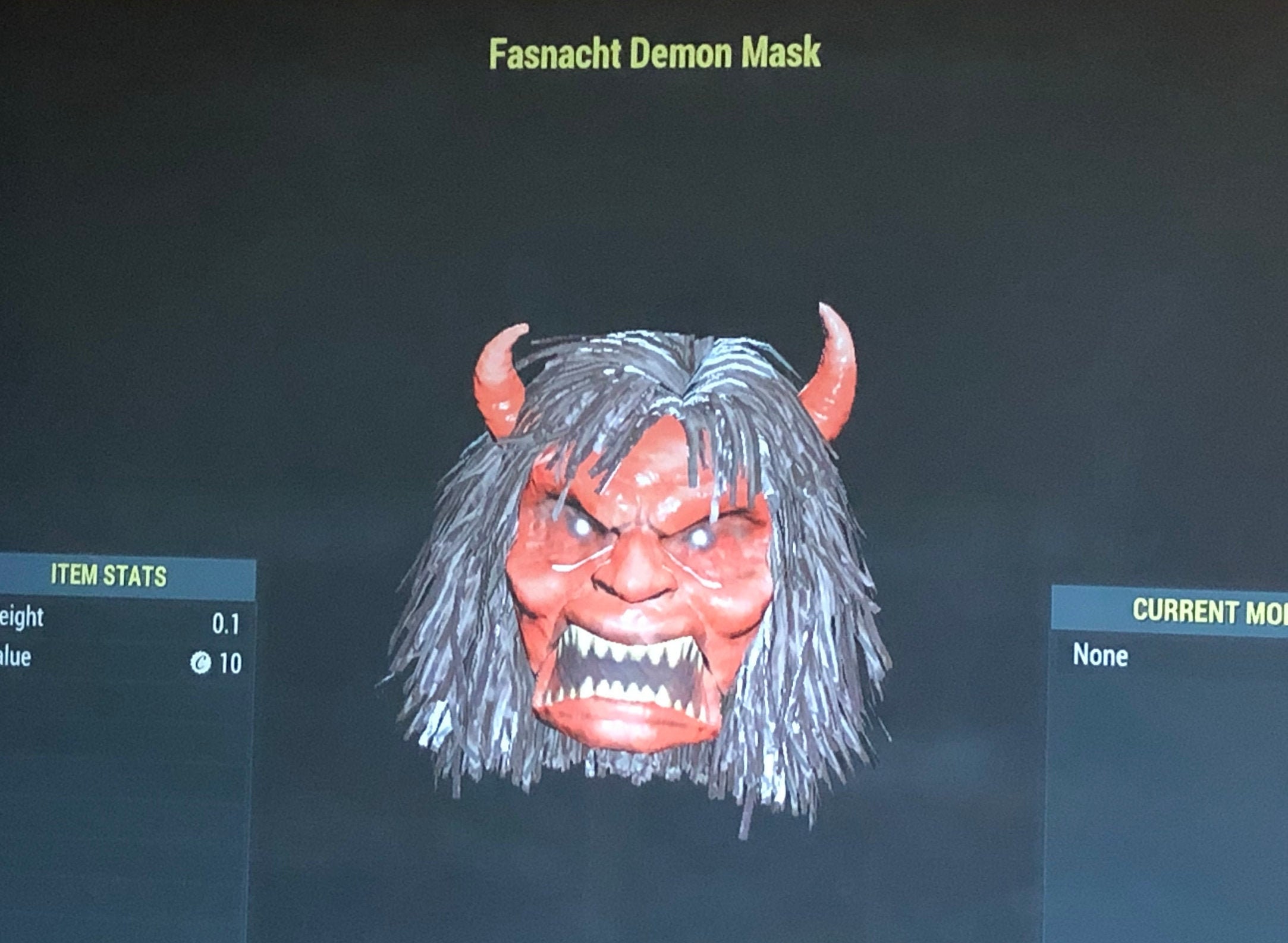 FASNACHT DEMON MASK Fasnacht Mask Fallout 76 Xbox Read Etsy Ireland