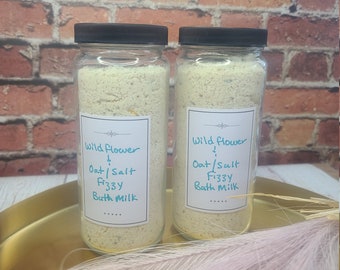 Wild Flower and Oat Milk Fizzy Bath Salt
