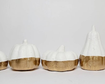 White and Gold Pumpkins