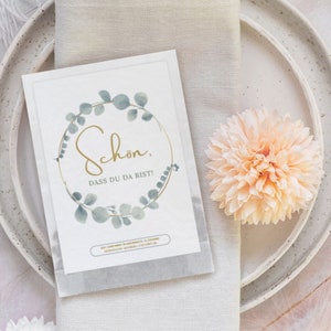 Gastgeschenk - Blumensamen | Geschenk Gäste Hochzeit, Taufe, Kommunion, etc. | Wahl aus Set mit 10 oder 20 Blumensamen