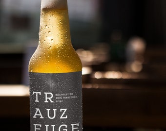 Flaschenetikett Trauzeuge Geschenk | Auch für Trauzeugin verfügbar | Geschenk Trauzeuge/Trauzeugin