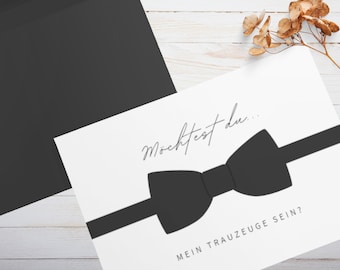 Ask Best Man – Set: Card & Bottle Label | Gift for best man/best man