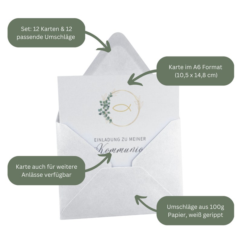 12 Stück Einladungskarten Set Mit Umschlägen & Aufklebern - Kreative Gestaltung Für Partys & Geschenke
