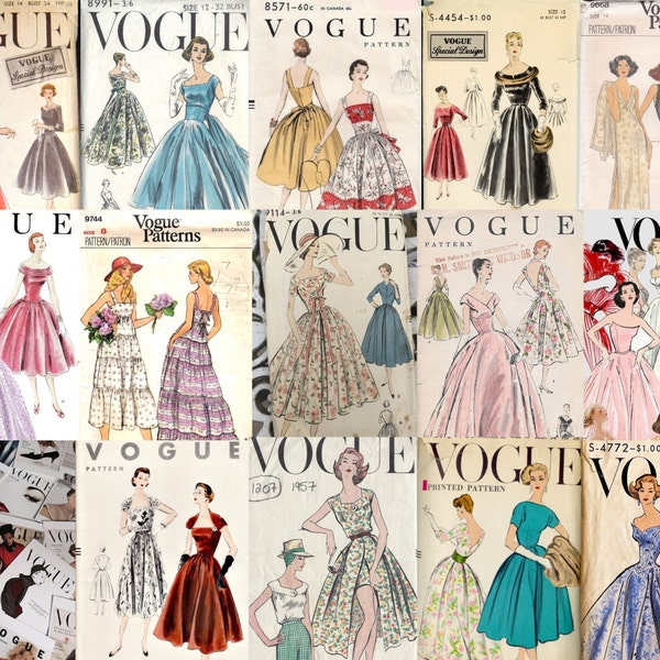 75 pièces collage Vogue vintage, art mural Vogue, impressions Vogue, magazine Vogue, art mural triptyque, couvertures Vogue, kit de collage mural, art vintage