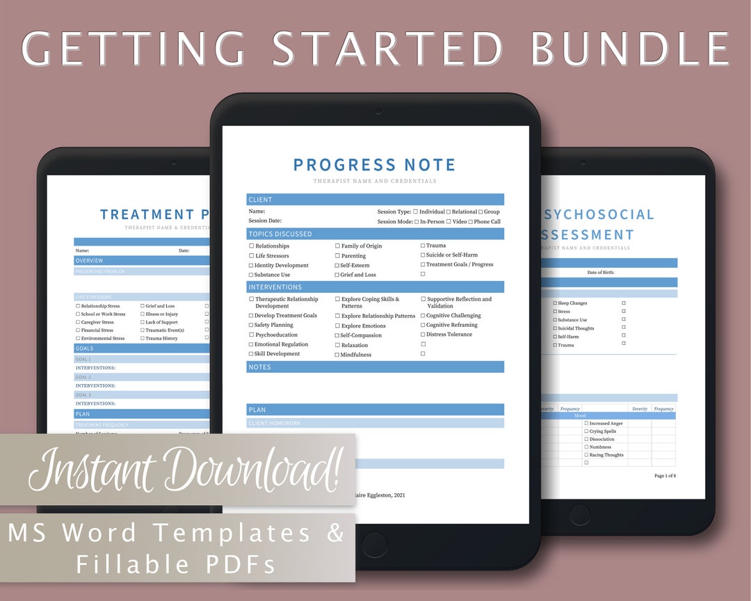 Getting Started Bundle for Therapists, Counselors, Psychologists ...