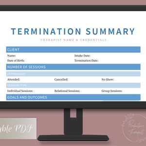 Termination Session Questionnaire.pdf Termination Discharge Summary Template for Therapists, Counselors ...