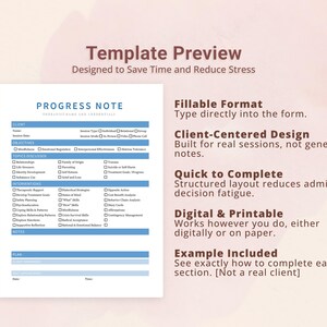 DBT Progress Note Template for Therapists, Counselors, Psychologists ...