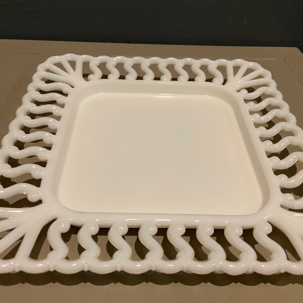 Square Glass Plate Etsy