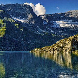 Mountain Lake Landscape Canvas Art | Mountain Landscape Art - 0015