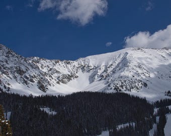 Winter Mountain Landscape Canvas Art | Winter Mountains Photography | Winter Alpine Photo - 0266