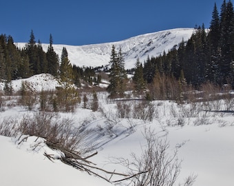Winter Mountain Canvas Art | Mountain Landscape Artwork | Winter Landscape Mountain Art - 0264