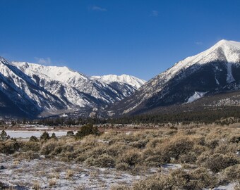 Winter Mountains Landscape Art | Winter Landscape Canvas Art - 0274