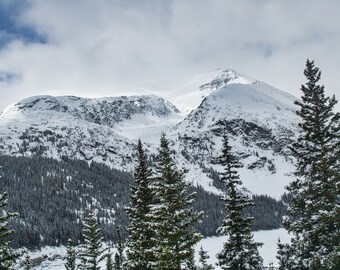 Winter Mountains Landscape Art | Winter Landscape Canvas Art | Mountain Canvas Print - 0213