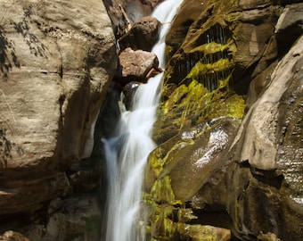 Mountain Waterfall Landscape Print | Mountain Landscape Canvas Art - 0235
