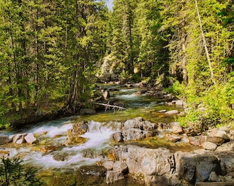 Mountain Landscape Canvas Art | Scenic Mountain River Art | Mountain Photography Print - 0239