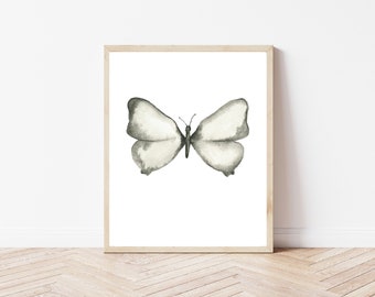 black and white butterfly watercolor painting, minimalist, art prints, abstract butterfly, butterfly art, black and white, monochromatic