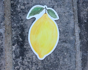 Lemon magnet, refrigerator magnet, watercolor magnets, art magnets, fruit magnets, car magnet