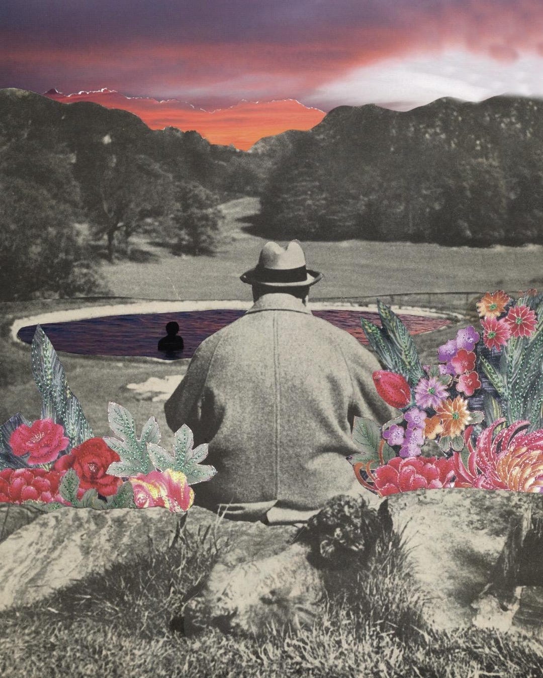 Ponder - Surreal Collage Art Print - Dreamlike Wall Art - Vintage Cut ...