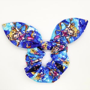 Scrunchie with Ears,Anime Scrunchies,Moon Girl Accessories,Kawaii Scrunchies,Cosplay Scrunchies,Celestial Scrunchies