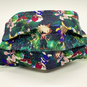 Anime Face Mask: Cotton Double Layered Mask with Nose Wire