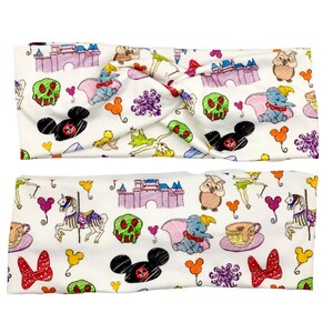 Bandeau inspiré de Disney, équipement Disney, bandeaux, bandeaux de parc, bandeau de noeud, bandeaux de torsion, bandeaux d'infirmière, pomme empoisonnée, château magique, Mickey