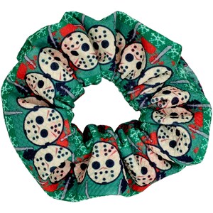 Horror Scrunchies,Christmas Horror,Halloween Scrunchies,Large Scrunchies,Halloween,Horror,Horror Hair Scrunchies,Top Knot,Killers,Jason