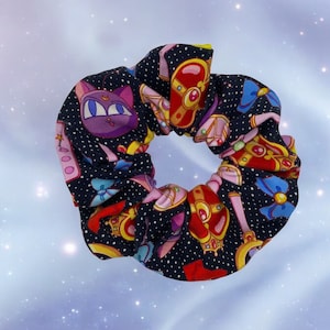 Moon Girl Scrunchie,Anime Scrunchies,Moon Girl Accessories,Kawaii Scrunchies,Cosplay Scrunchies,Celestial Scrunchies,Moon Cat,Sailors