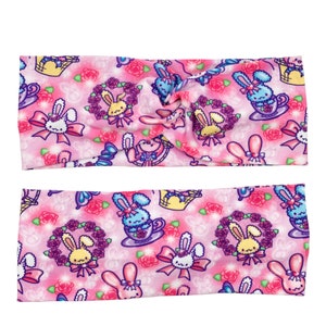 Kawaii,Kawaii Headband,Knotted Headband,Turban Headband,chibi, Headband,Twist Headband,Horror Headband,Cute horror, Horror Bunnies,Easter