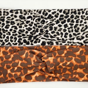 Twist Turban Headband, Knot Headband, Soft Headbands, Soft and Stretchy Headband, Turban Headband, Womans Headband,Animal Print,Knotted
