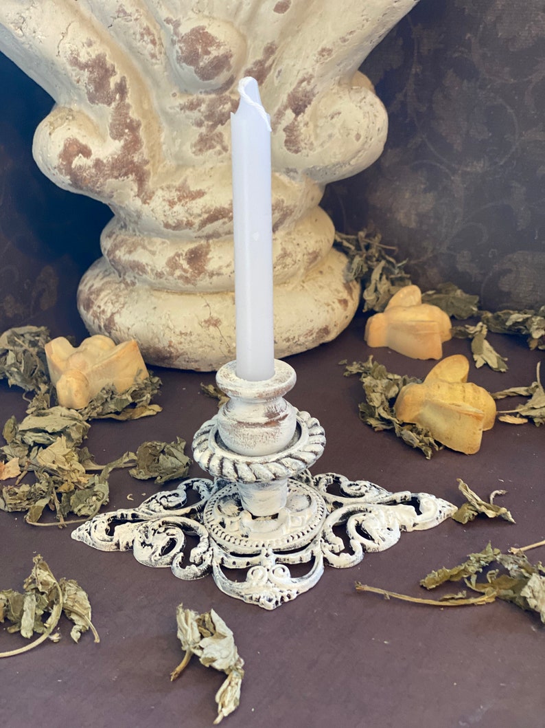 Iron and wood Chime candle holder