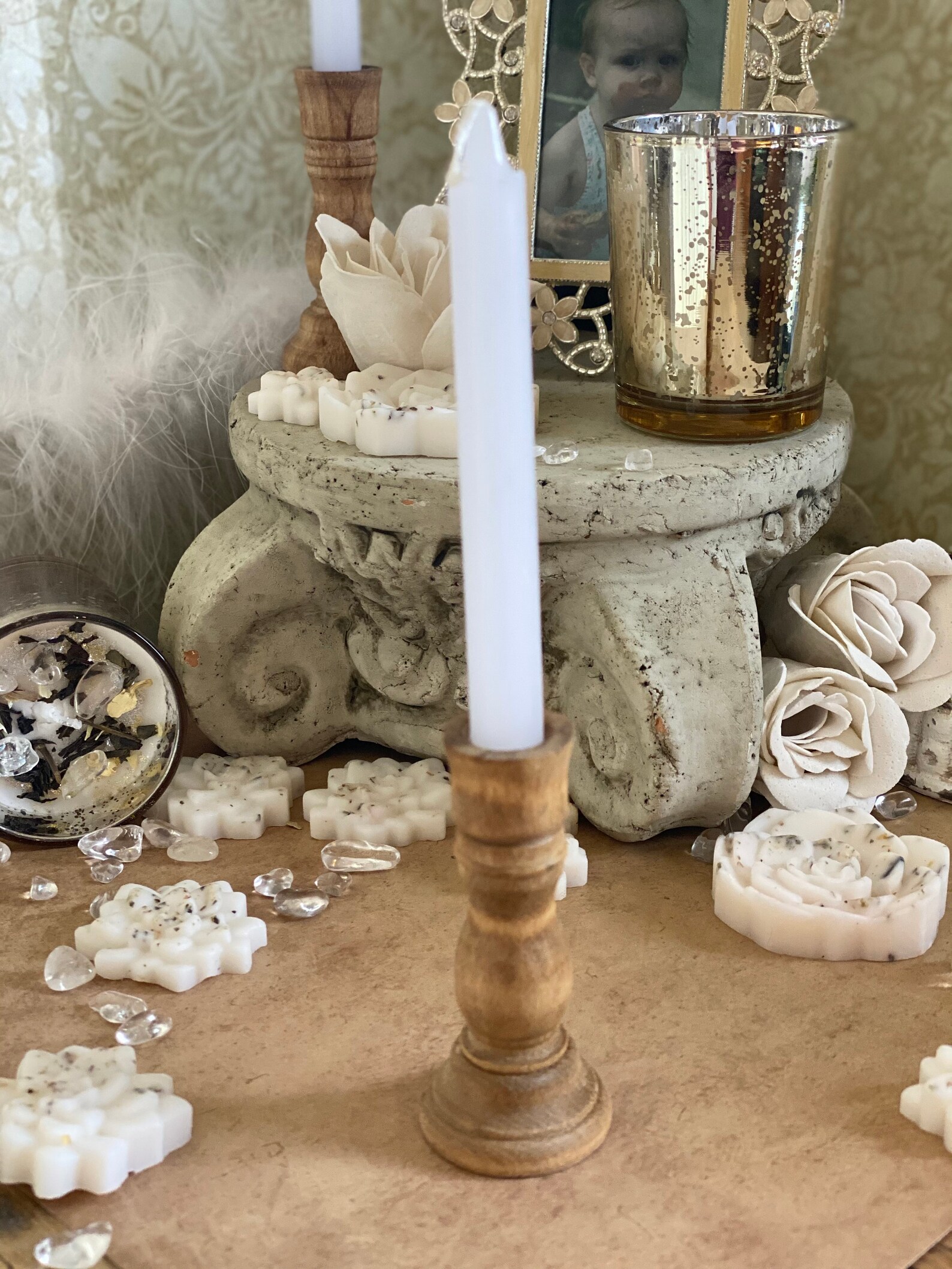 Light Stained Small Chime Candle holder Etsy