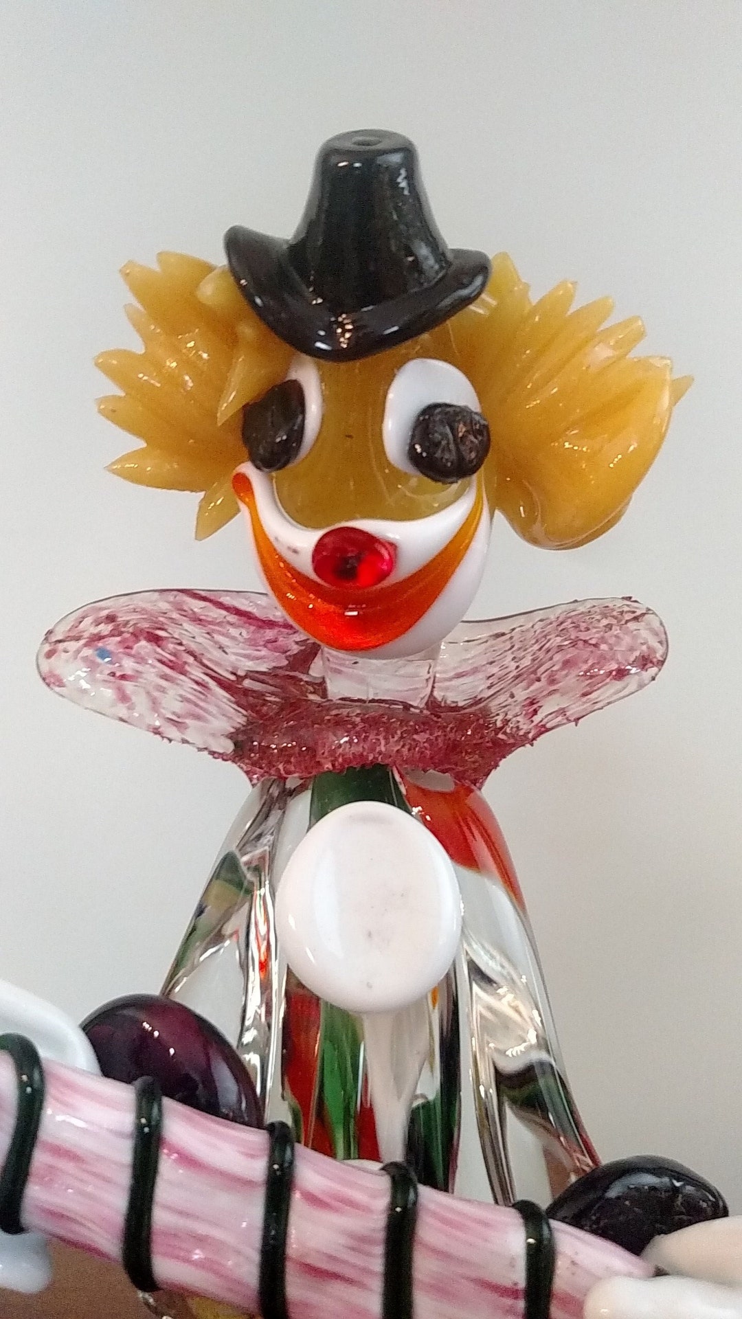 Jouet Ancien Automate Filoguide Clown Accordeon Collection Vintage Toy