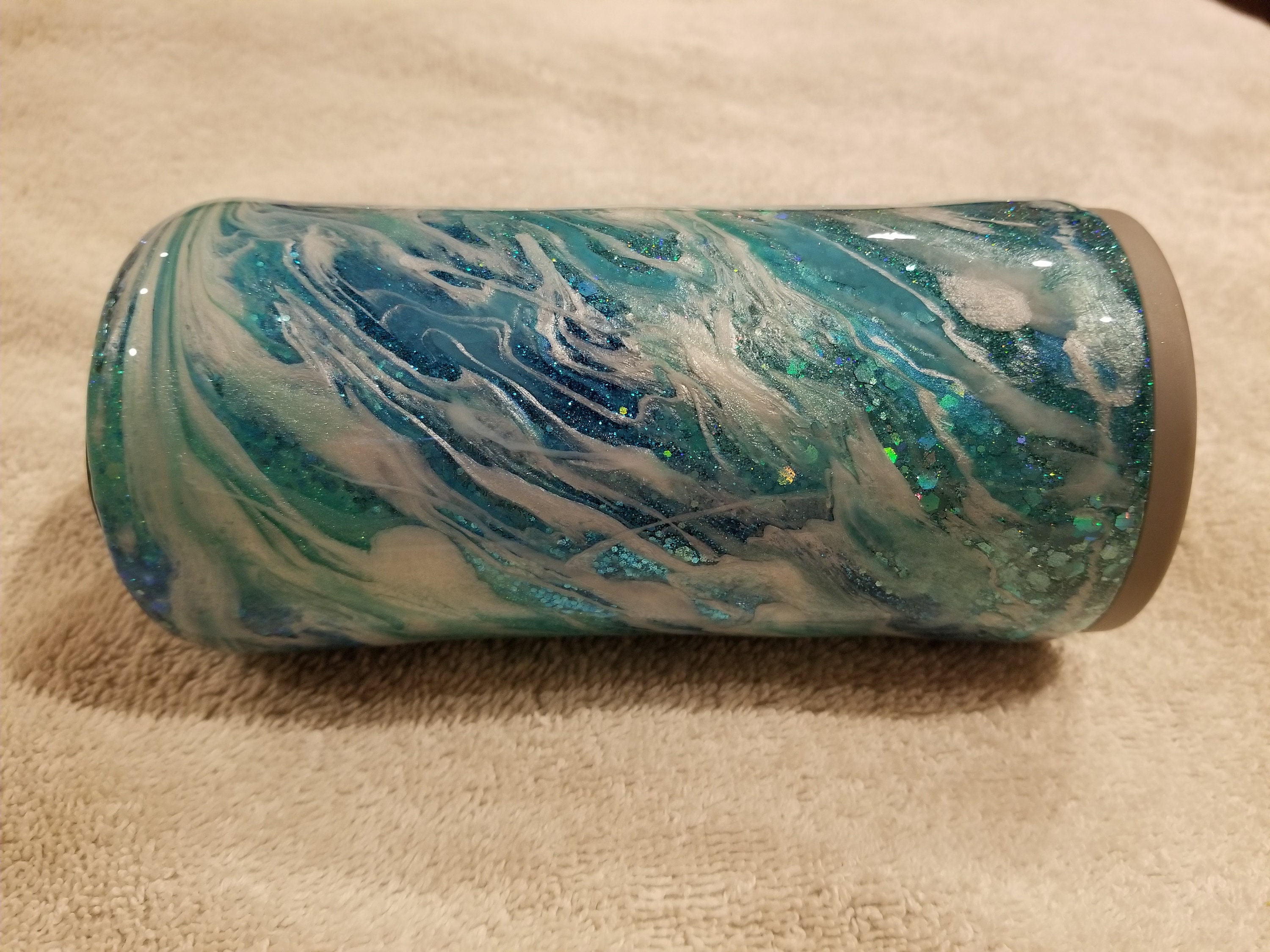 12 Oz Skinny Blue Glitter Milky Way Koozie - Etsy