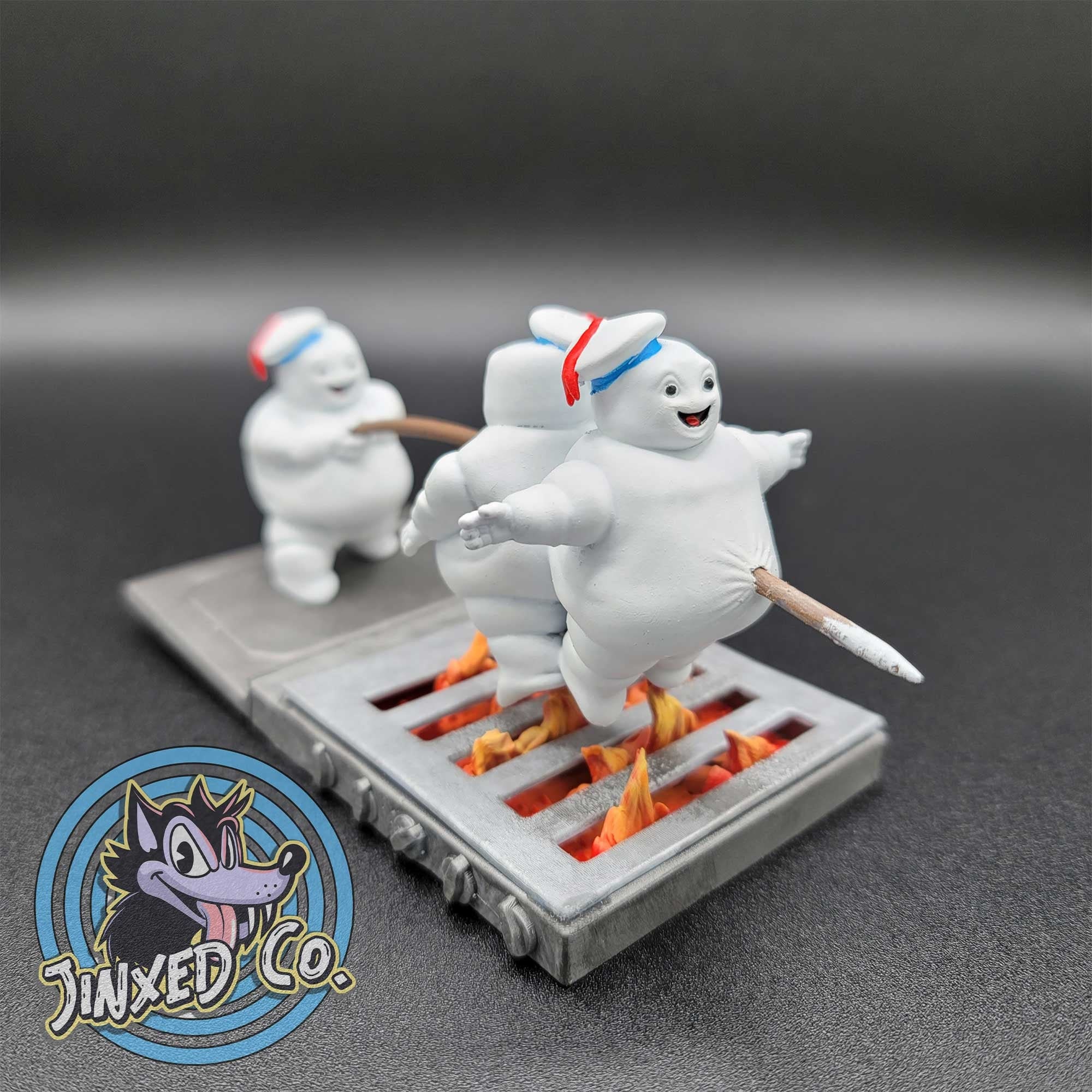 Baby Mini Stay Puft Marshmallow Roasting Collectible Handmade Etsy