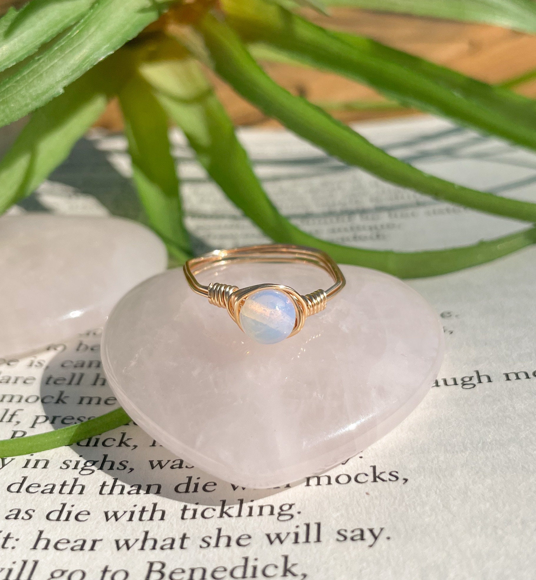 Opalite Wire Wrapped Wring