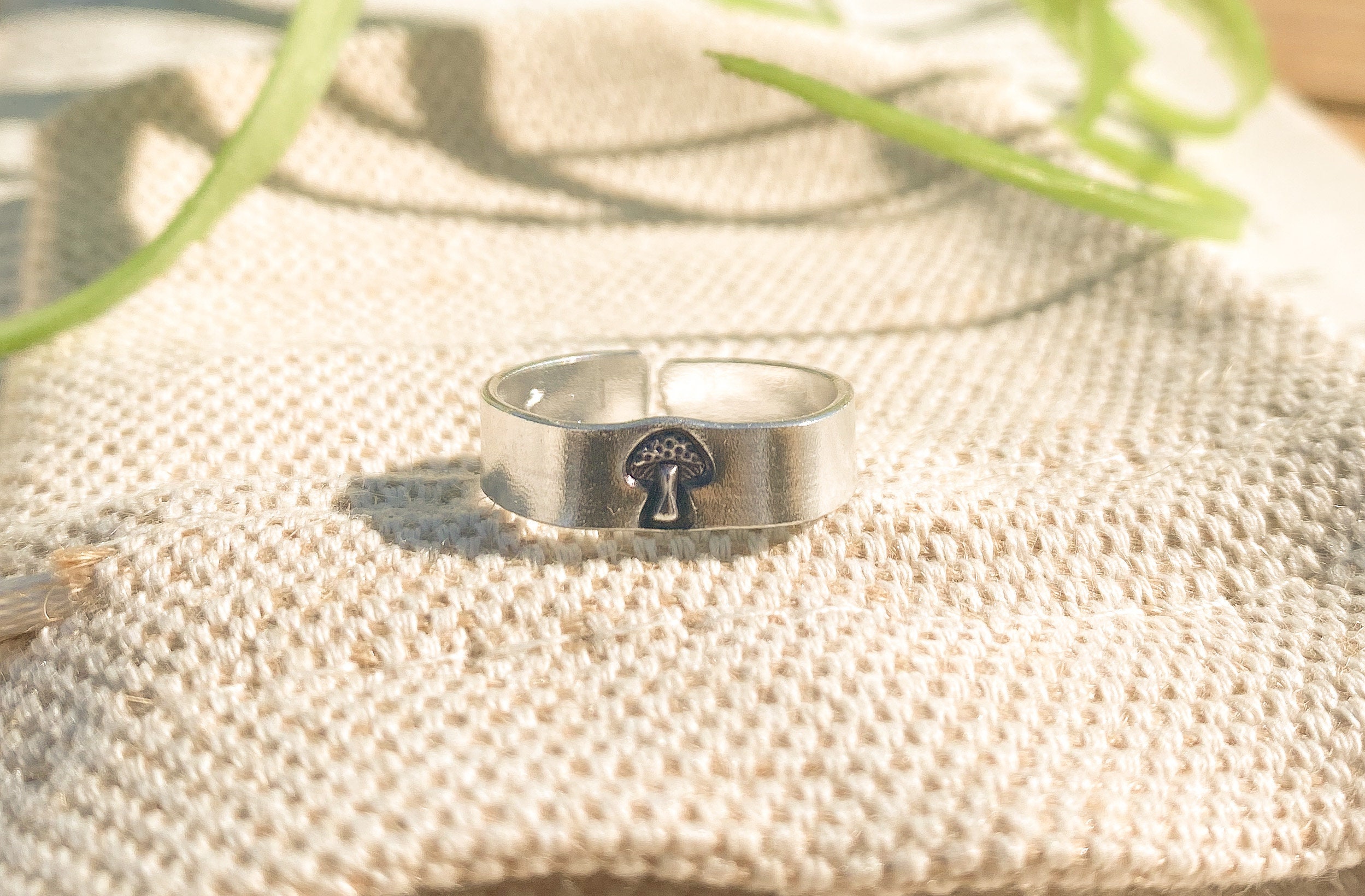 Mushroom Metal Stamped Ring