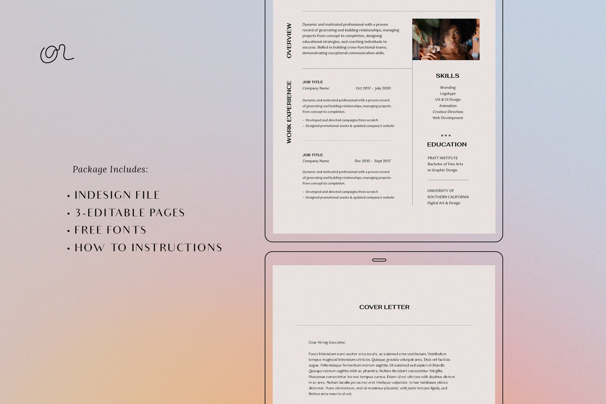 Modern Resume/cover Letter Template, Linkedin Resume, Resume Template Modern Resume/cover Letter Template, Linkedin Resume, Resume Template