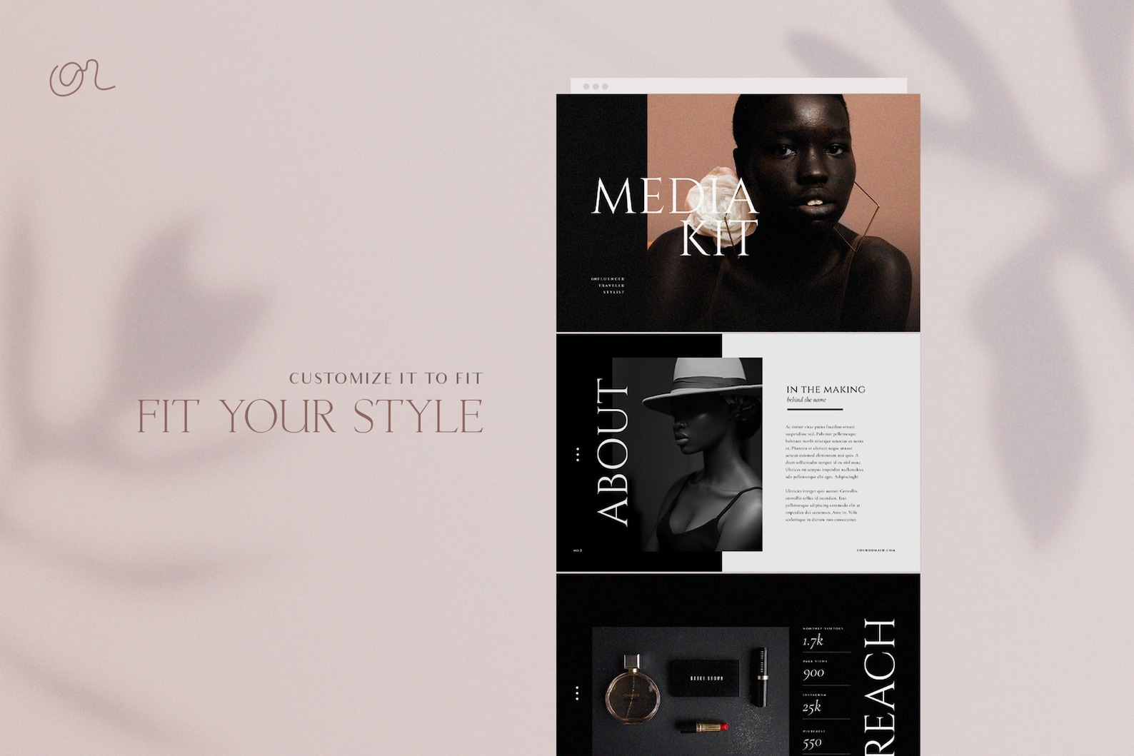 Stylish Brand Media Kit Template Entrepreneur Media Kit Etsy