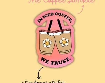 In Iced Coffee vertrouwen we op sticker, leuke stickers, trendy stickers, koffie