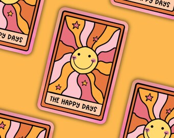 Pegatina de Happy Days, pegatinas motivacionales, pegatina de vibraciones positivas