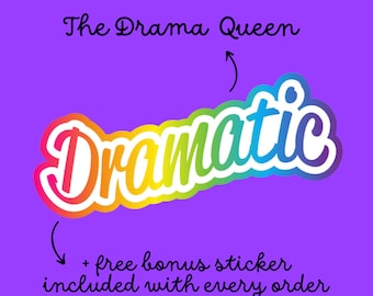 Pegatina dramática, pegatinas divertidas, pegatinas de moda