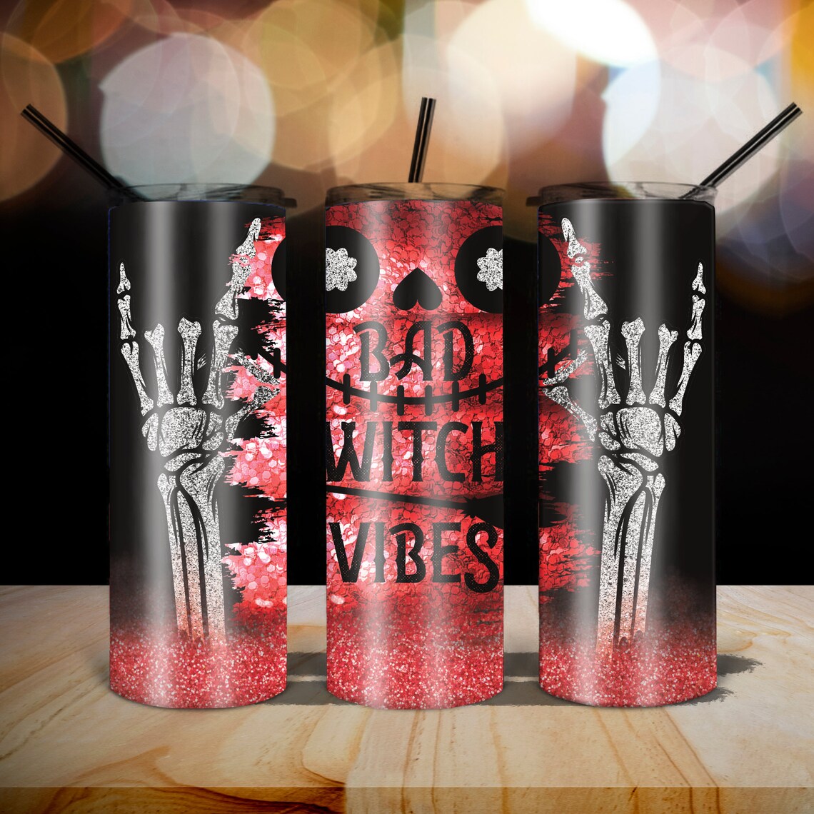 Sublimation Halloween Tumbler Designs Skinny 20oz With Bad Etsy UK