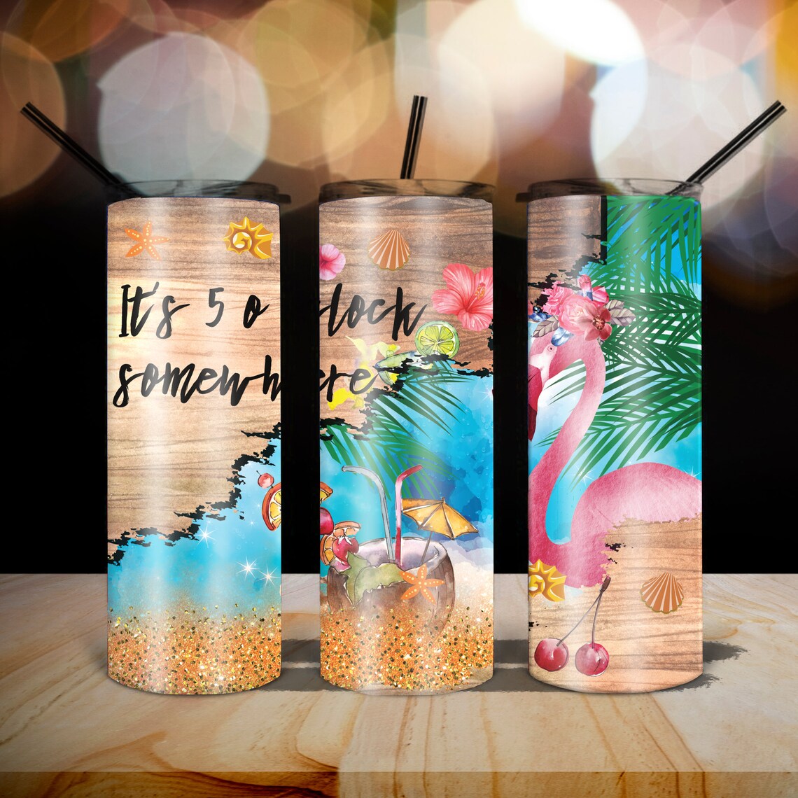 Sublimation Beach Tumbler Designs Skinny 20oz With It's 5 Etsy