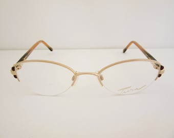 Sonia Rykiel 7022 08 Gold Semi Rimless Oval Eyeglasses Frames 50-20-135 22579‎ Sonia Rykiel 7022 08 Gold Semi Rimless Oval Eyeglasses  main image 3