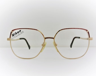 NIKON Titex EB 546T Women&#39;s Titanium Eyeglass Frames 1980s Made In Japan