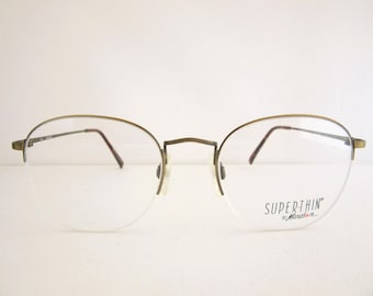 Super Thin 4 by Marchon Antique GEP Semi Rimless Eyeglass Japan New Old Stock
